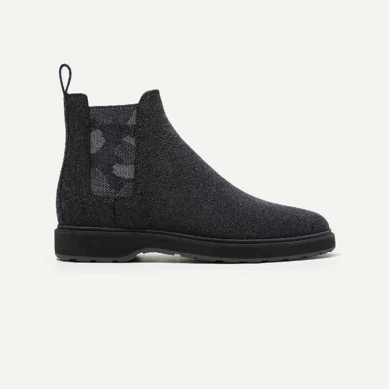 Luxury Leather Sneakers The Chelsea Boot - Granite Black