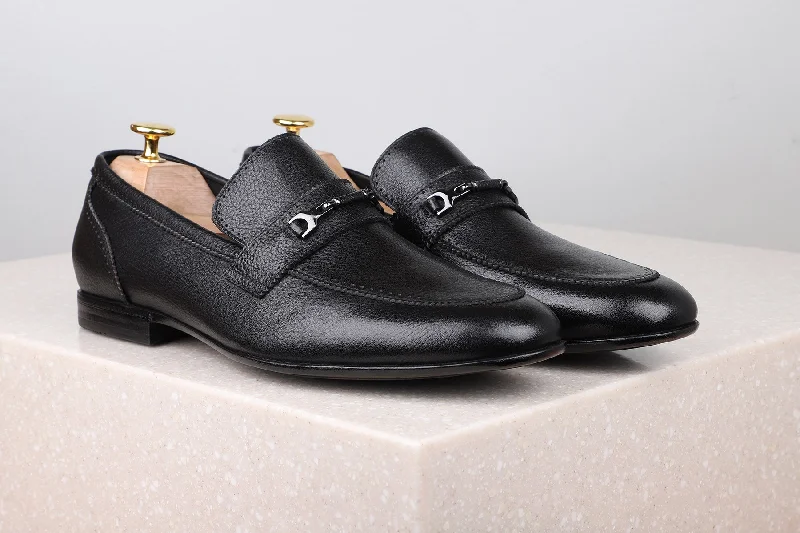Stylish Casual Footwear Formal Slippons-Black