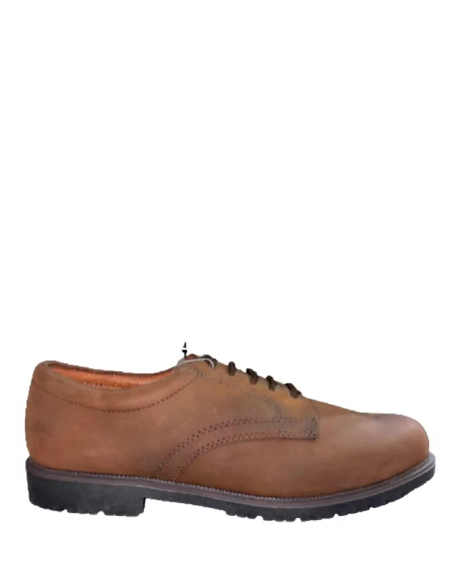 Waterproof Sports Shoes Men's Portland Derby Shoes In Brown