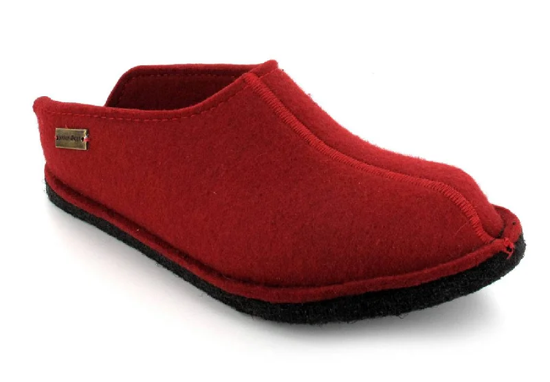 Comfortable Winter Sandals HAFLINGER® Felt House Shoe | Flair Smily, Ruby