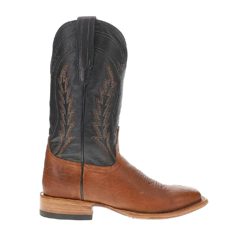 Sporty Hiking Shoes The Doc Broad Embroidered Bison Square Toe Pull On Cowboy Boots