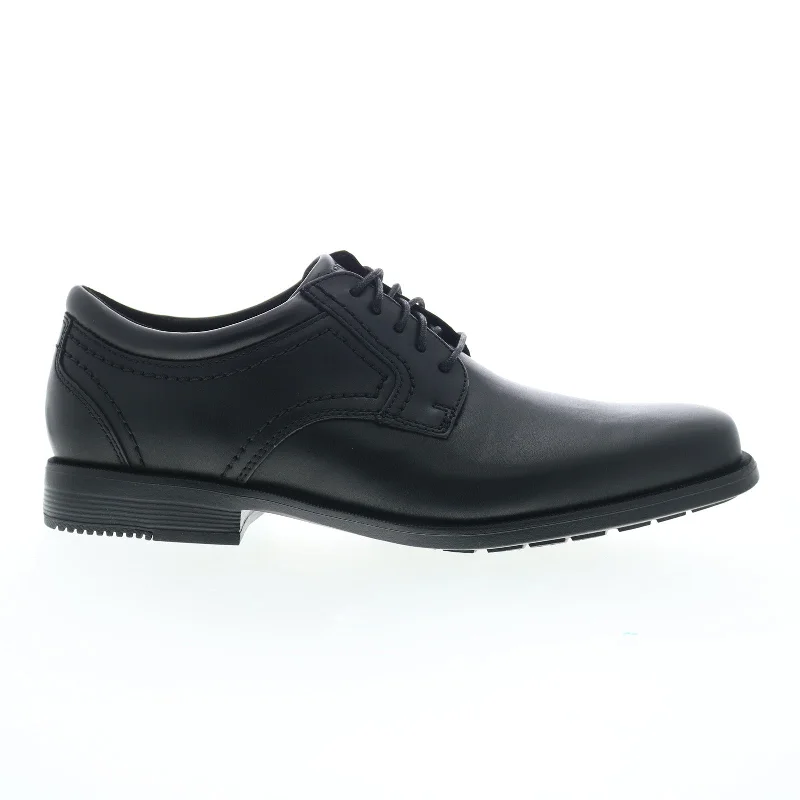 Classic Hiking Footwear Rockport Isaac Plain Toe CJ2762 Mens Black Wide Oxfords Plain Toe Shoes