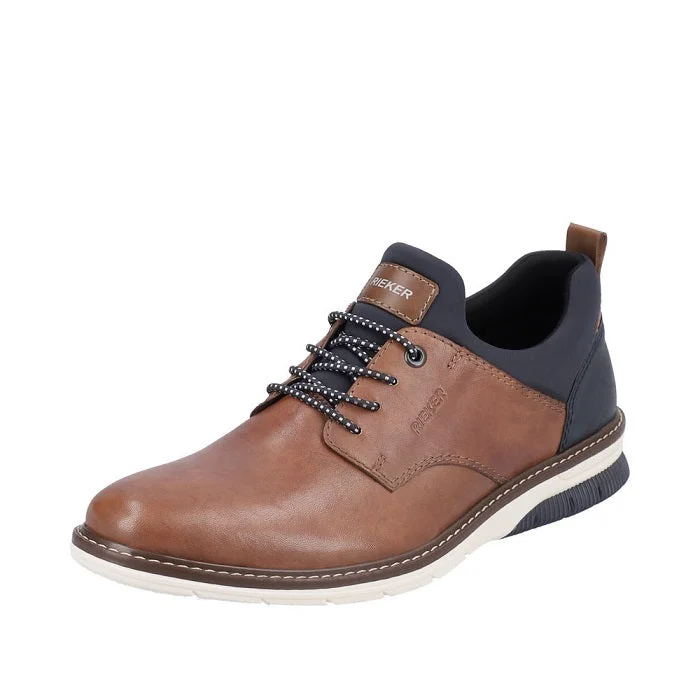 Comfortable Formal Footwear Mens Rieker Dustin 54 in Nuss/Lake/Navy/Amaretto