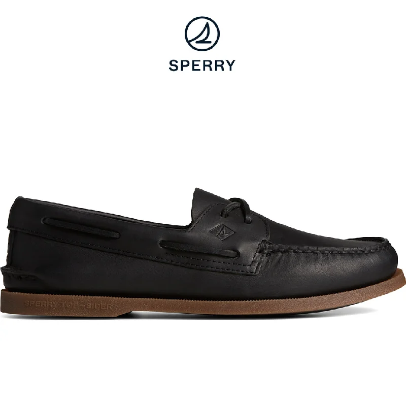 Comfortable Platform Boots Men's Authentic Original™ Cross Lace Leather Boat Shoe Black (STS24956) Comfortable Platform Boots Men's Authentic Original™ Cross Lace Leather Boat Shoe Black (STS24956)