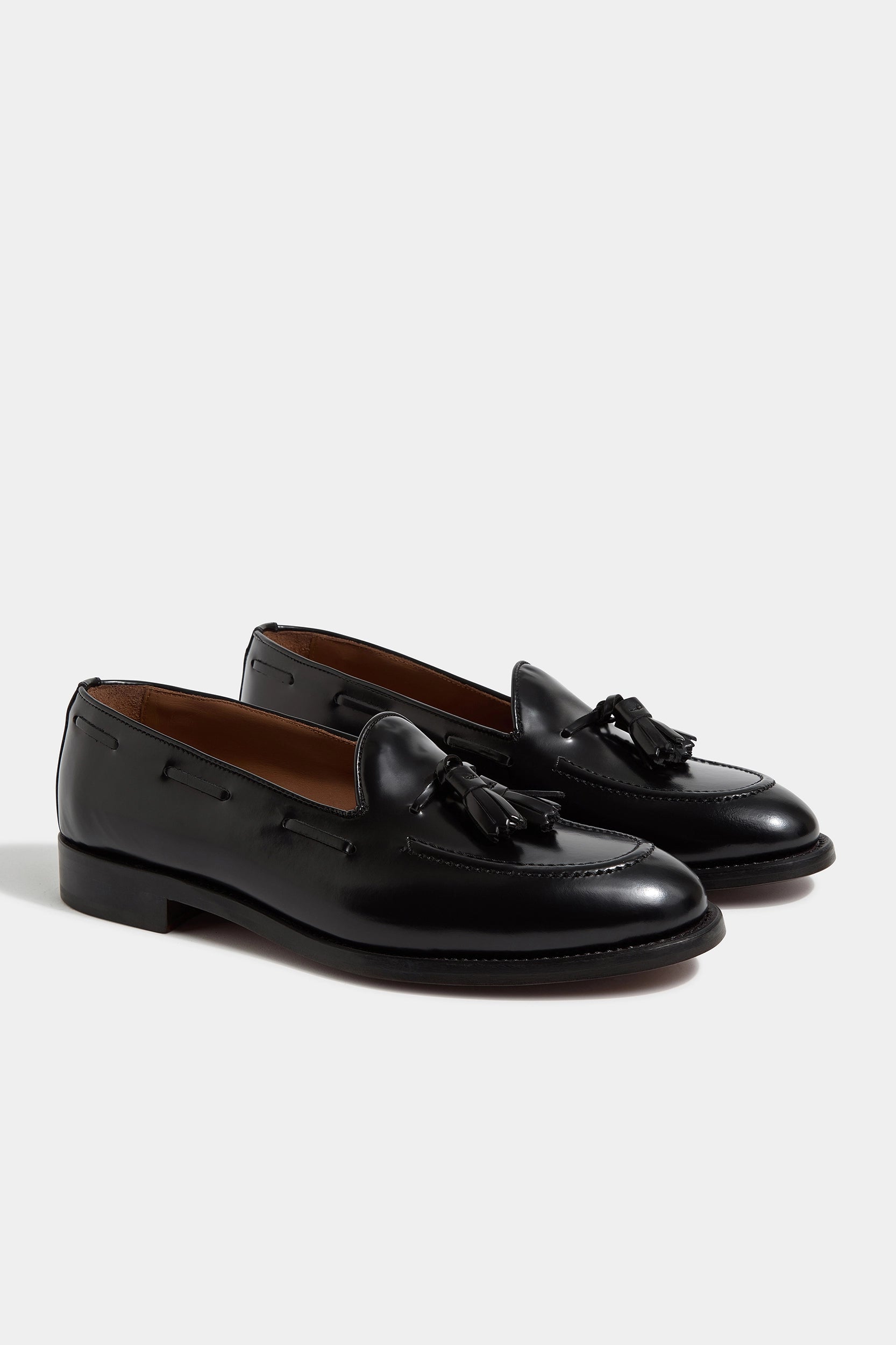 Comfortable Loafers For Women Black tassel loafers - Made In Italy