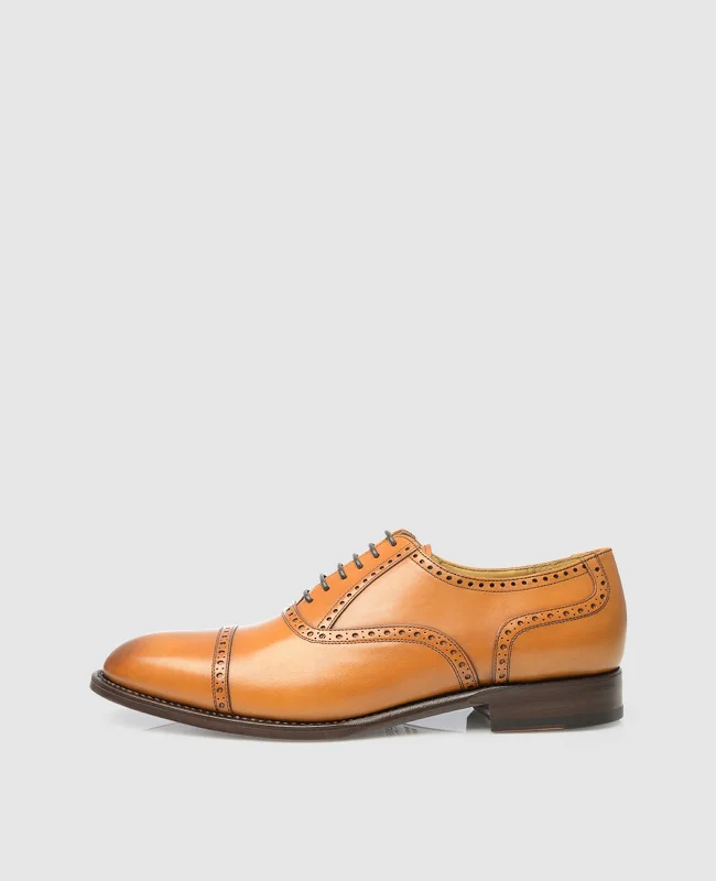 Luxury Leather Sneakers No. 558 - Cognac