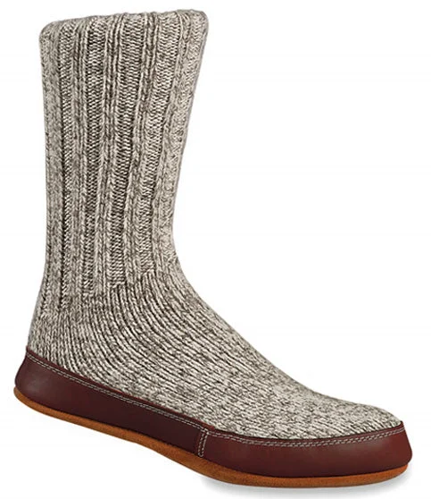 Comfortable Work Sneakers Acorn Grey Ragg Wool - Slipper Socks