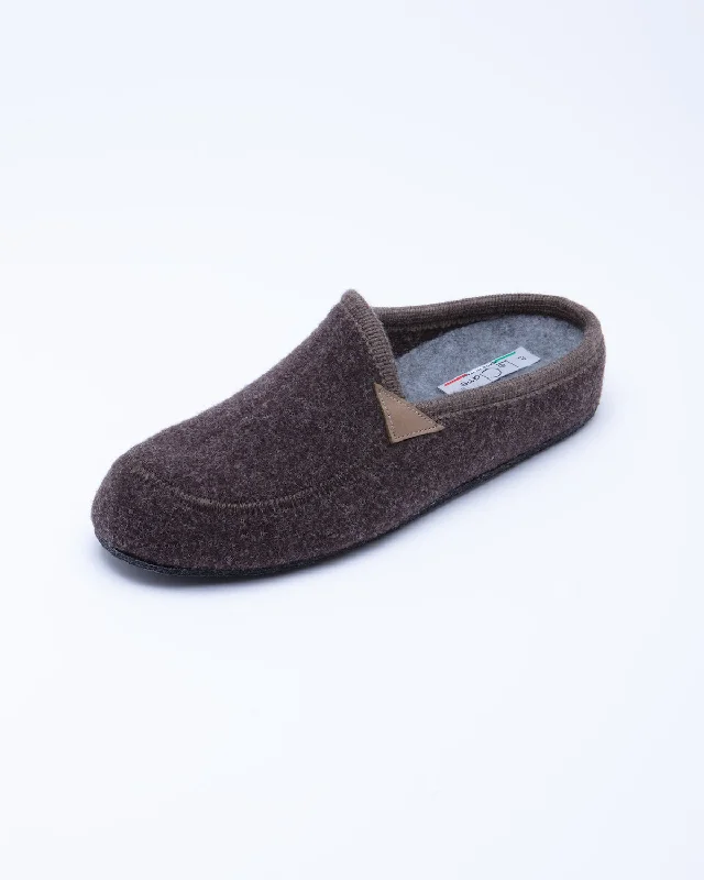 Stylish Running Sneakers Men's Casies Wool Felt Mule Slipper Brown