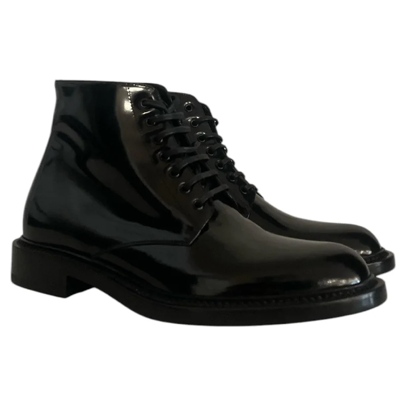 Slip-On Winter Shoes SAINT LAURENT/Dress Shoes/US 7/BLK/PATENT LEATHER LACE UP BOOT Slip-On Winter Shoes SAINT LAURENT/Dress Shoes/US 7/BLK/PATENT LEATHER LACE UP BOOT