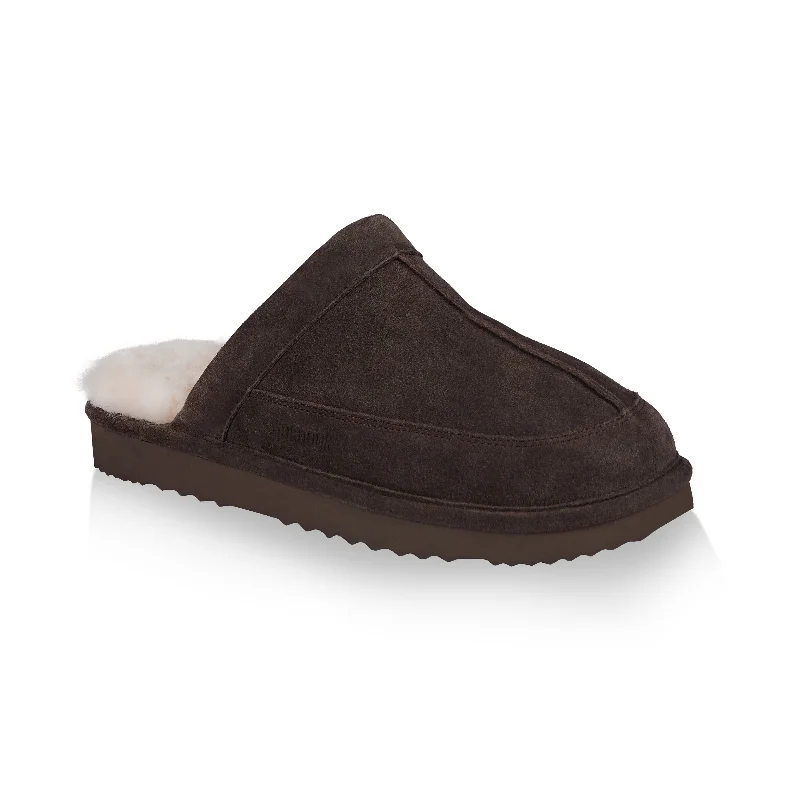 Comfortable Flip Flops Luc men's slipper (Dark Brown)
