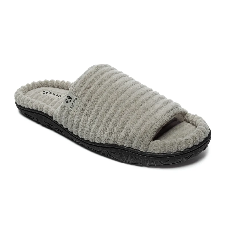 Trendy Walking Boots Andy - Jumbo Cord Slipper Slider - Stone