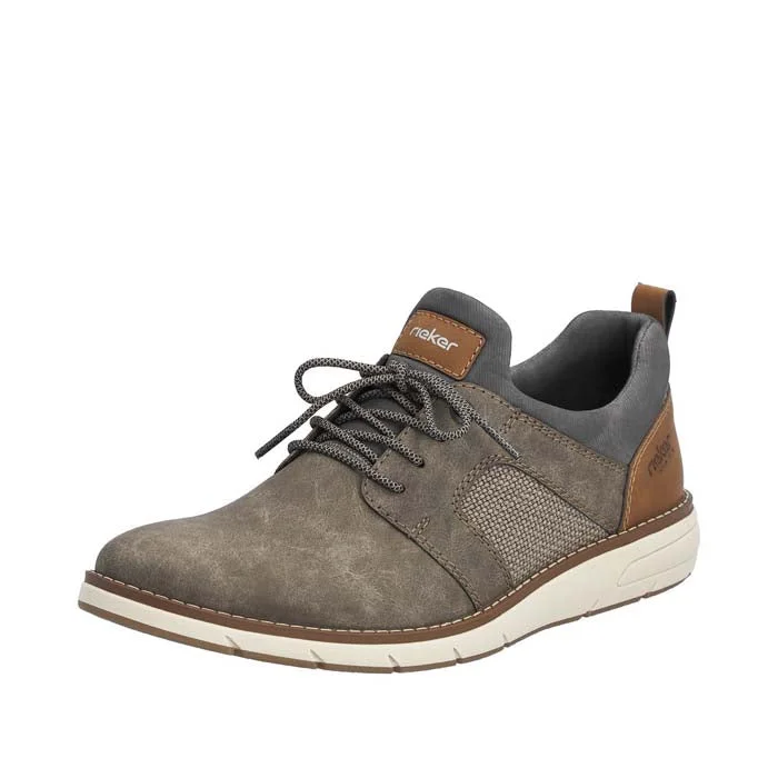 Trendy Sports Sneakers Mens Rieker Dustin 51 in Kaffee/Fango/Rauch