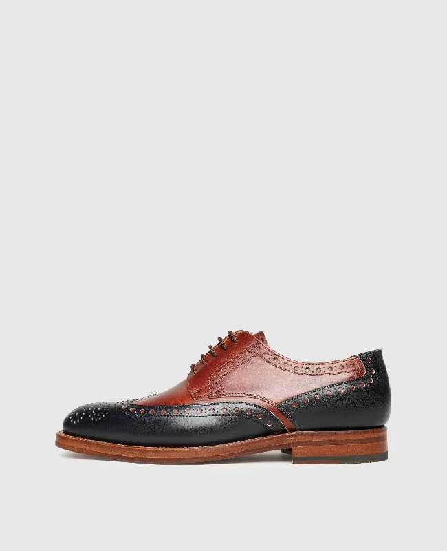 Elegant Wedding Shoes Luzern Full-Brogue TC - Midnight/Whiskey