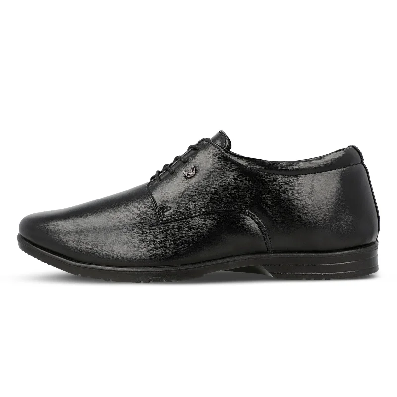 Slip-On Winter Shoes Walkaroo Xgo Men Derby Formal Shoes - WF6011 Black