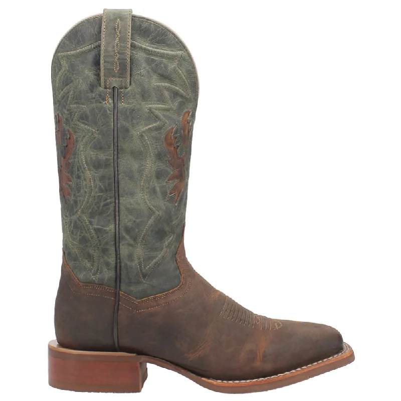 Lightweight Snow Boots Jacob Embroidered Square Toe Pull On Cowboy Boots