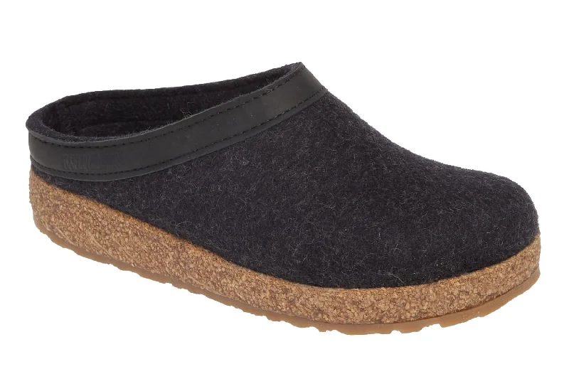 Winter Hiking Sneakers Haflinger GZL Clog Charcoal