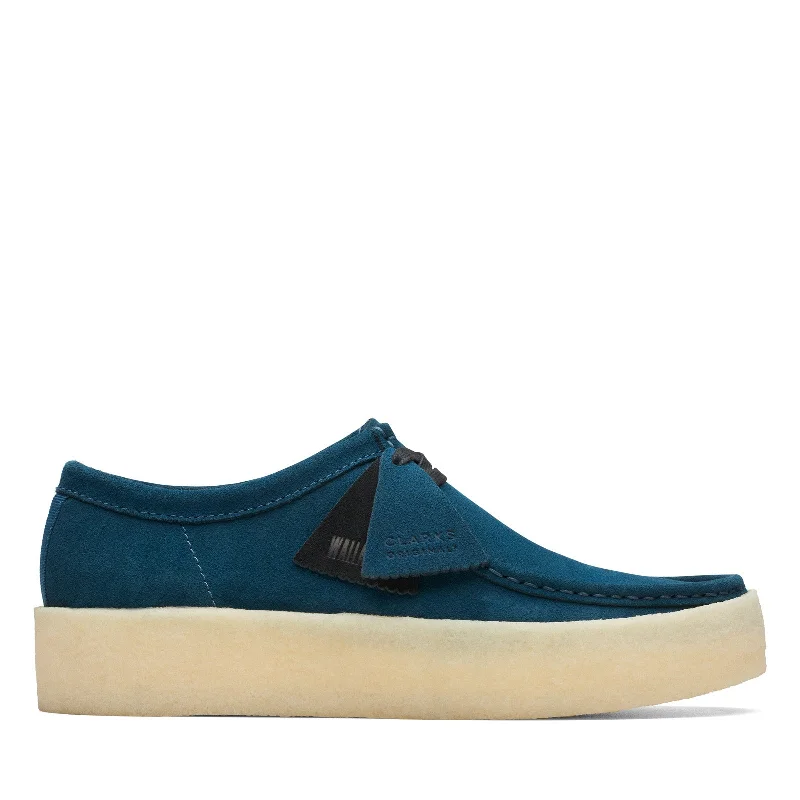 Outdoor Sneakers Collection Clarks Wallabee Cup 26174036 Mens Blue Oxfords & Lace Ups Casual Shoes
