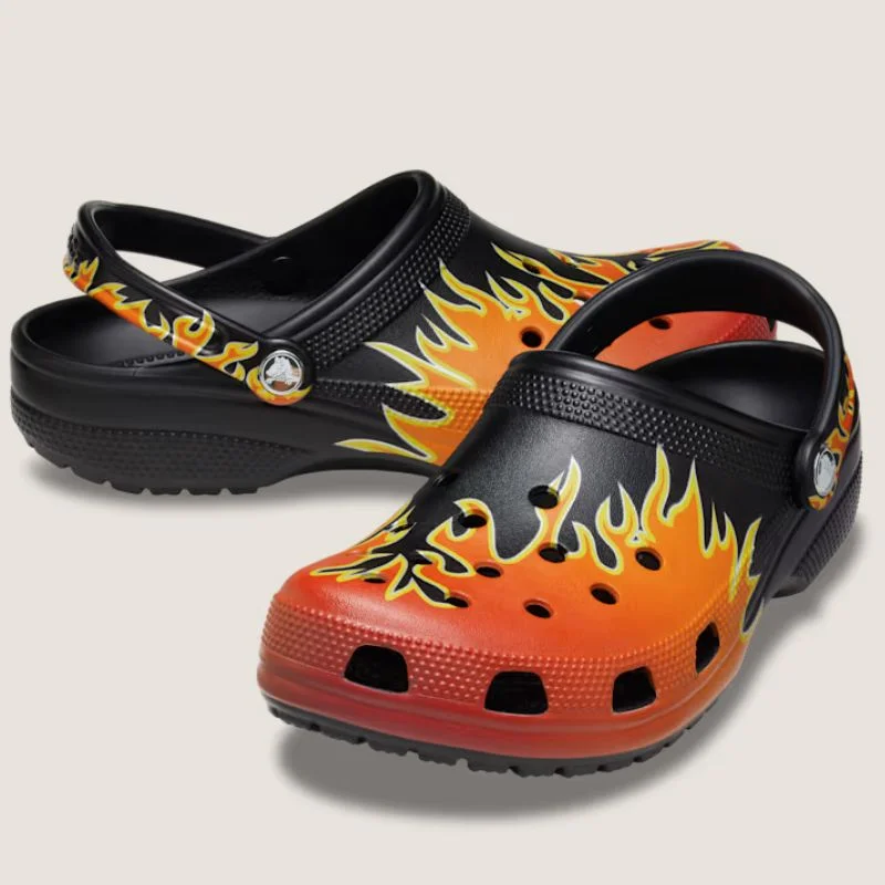 Casual Sports Footwear Crocs Classic Flames Clog