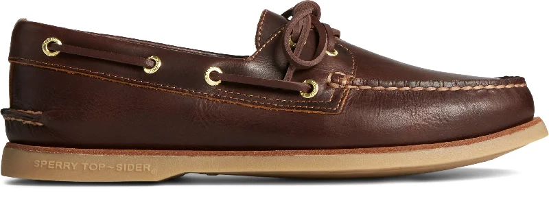 Comfortable Loafers For Women Men's Gold Cup™ Authentic Original™ 2-Eye Wide Orleans Leather Brown