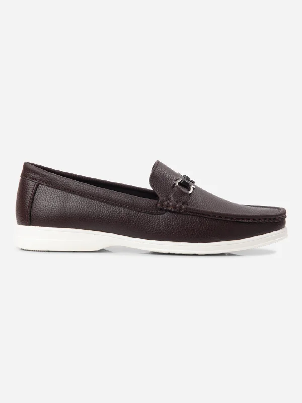 Comfortable Flip Flops Men's Brown Moc Toe Casual Loafer (IX4107)