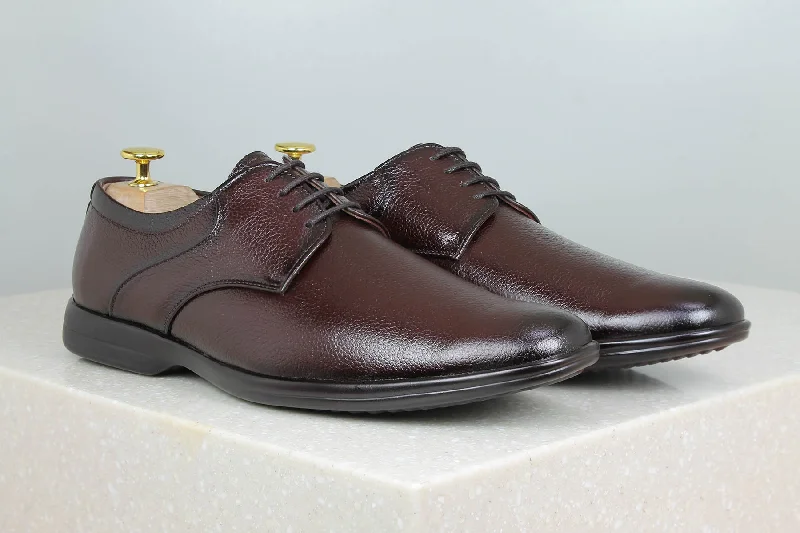 Breathable Hiking Boots Office Lace Up-Wine