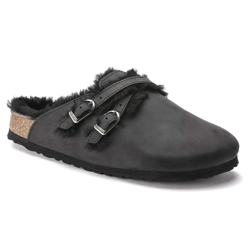 Comfortable Hiking Sandals Blair Shearling Oiled Leather