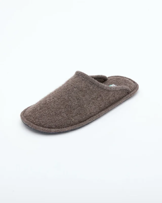 Stylish Casual Footwear Men's Boiled Wool Stella Slipper Brown