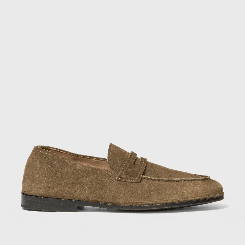 Comfortable Lace-Up Boots Windsor Velvet Suede Sand