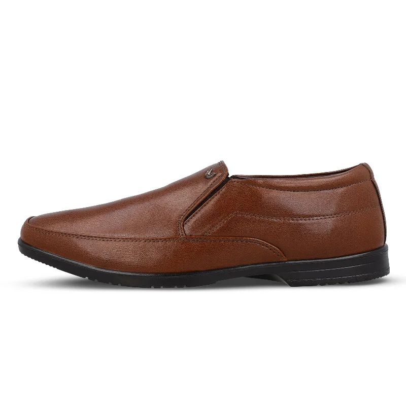 Waterproof Sports Shoes Walkaroo Men Formal Loafer Shoes - WF6303 Brown