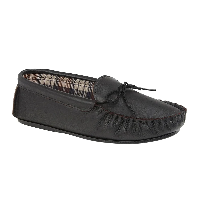 Durable Snow Boots MICHAEL Mens Leather Moccasin Slippers