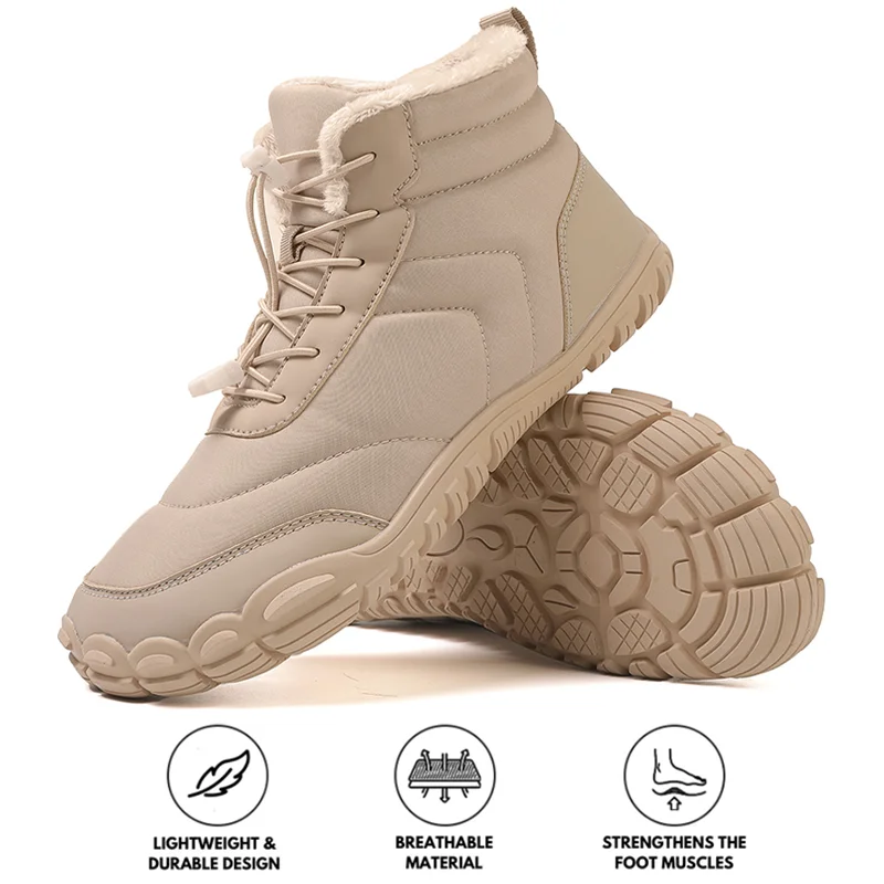 Comfortable Athletic Shoes Snow Boots Windproof Cold-Proof Trendy Casual Warm Non-slip & Waterproof Winter Barefoot Shoe (Unisex)
