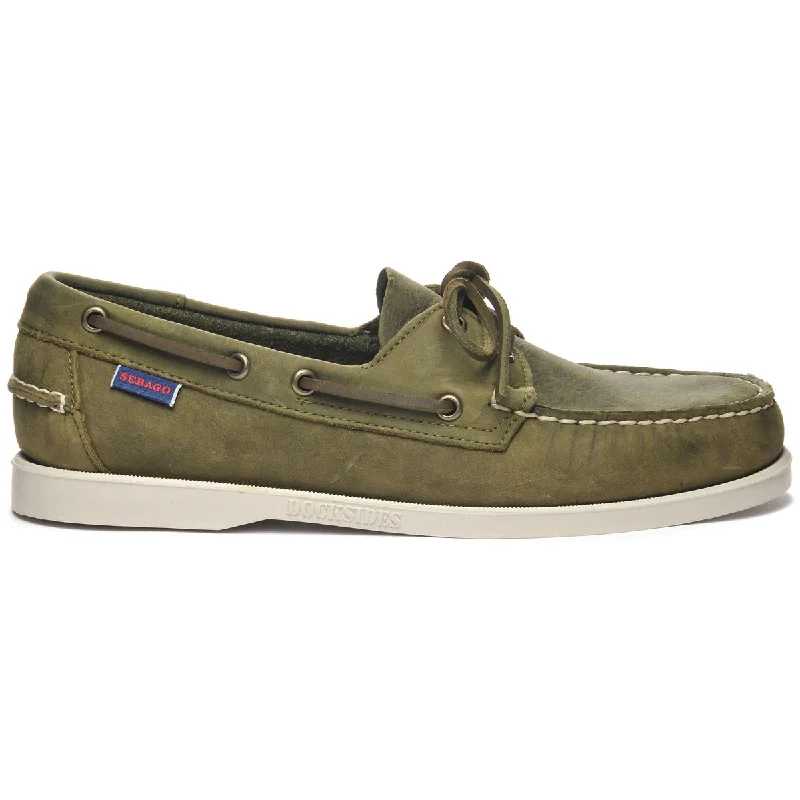 Cozy Indoor Slippers Docksides Portland Crazy H - Forest Green