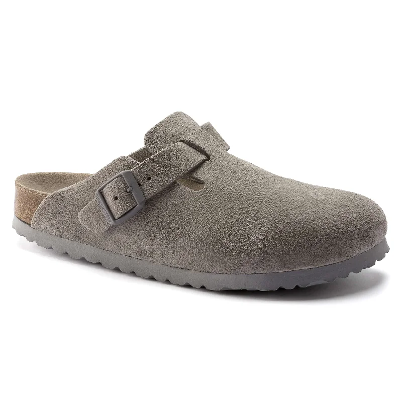 Comfortable Heeled Shoes Boston Soft Footbed Suede Leather