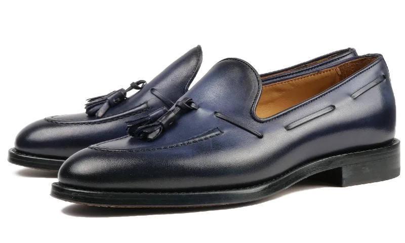 Fashionable Hiking Shoes Henley Tassel Loafer Blue