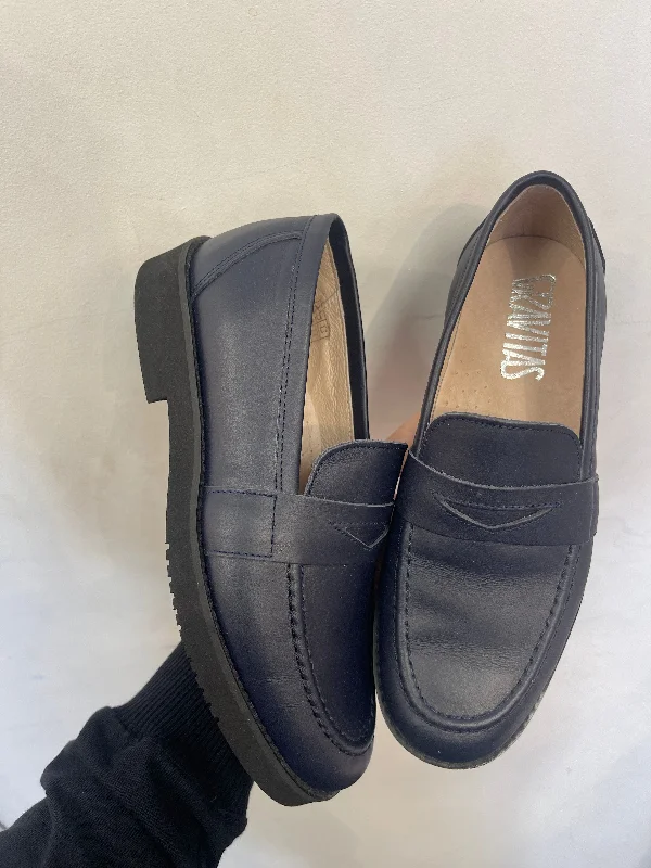 Comfortable Formal Footwear Gravitas Navy Penny Loafer