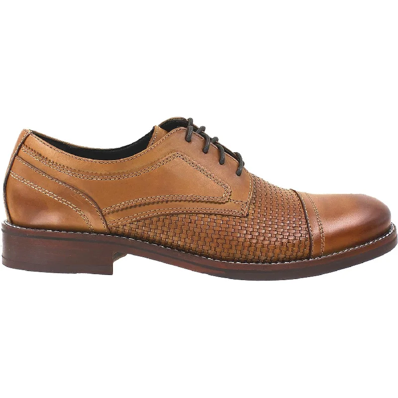 Breathable Hiking Boots Men's Rockport Wyat Cap Toe Cognac Leather