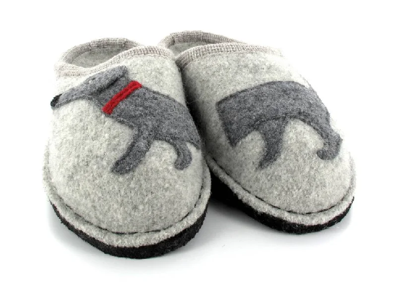 Sporty Casual Boots HAFLINGER® Dog Slippers | Flair Dachshund, Stone-Gray