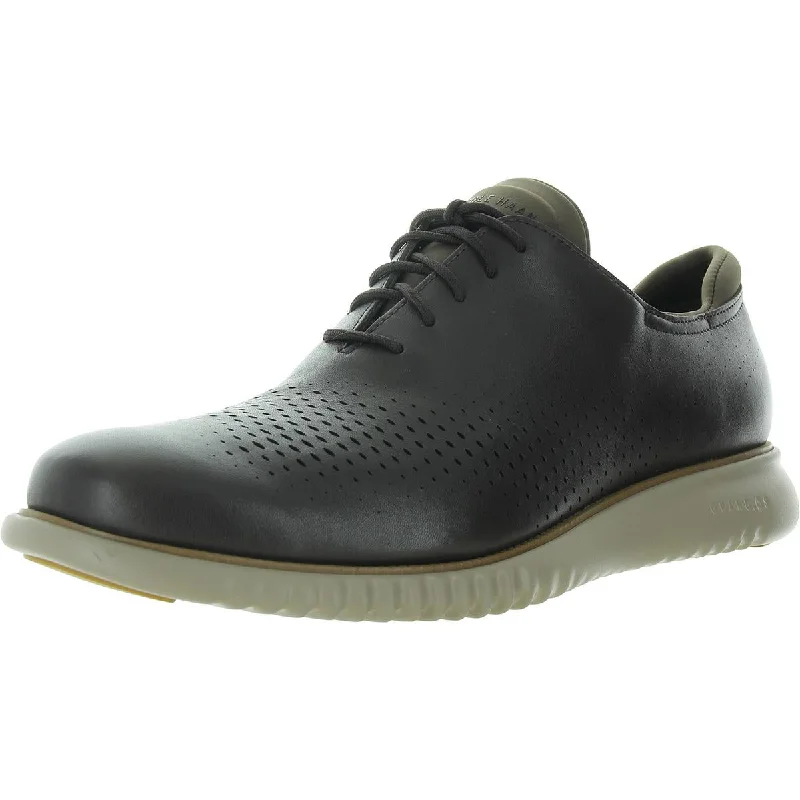 Trendy High Top Sneakers 2 Zerogrand Laser Wing Mens Lace-Up Faux Leather Oxfords