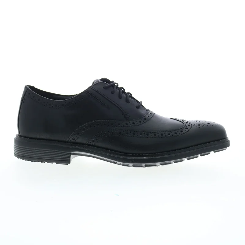 Formal Sports Shoes Rockport Total Motion Amalfi Wingtip CJ2858 Mens Black Wide Oxfords Shoes