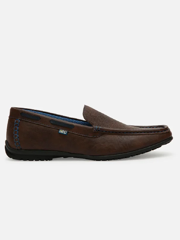 Breathable Hiking Footwear Men's Brown Moc Toe Casual Loafer (IX1014)