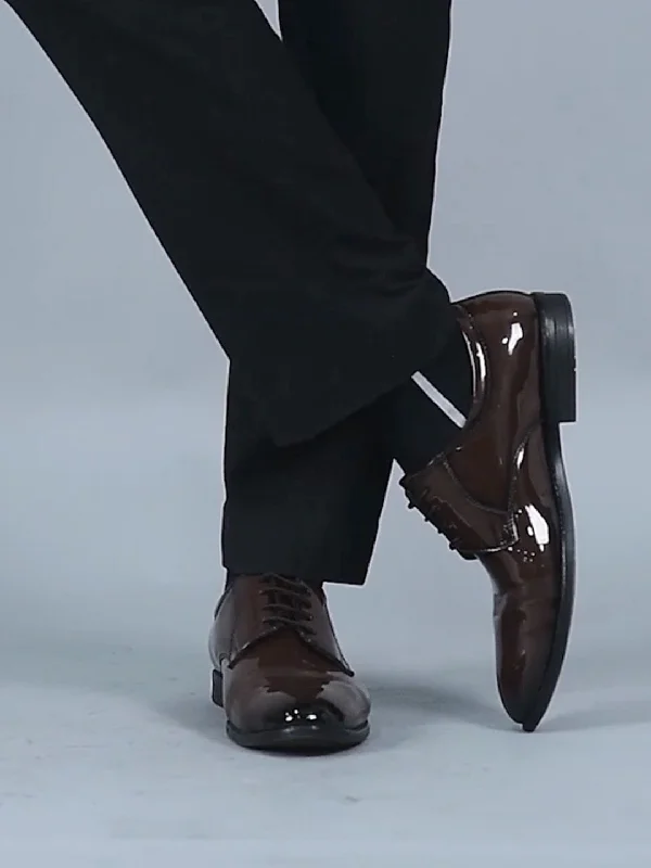 Leather Sandals For Sale Men Black Patent Leather Party Formal Textured Strip Lace Up Shoes