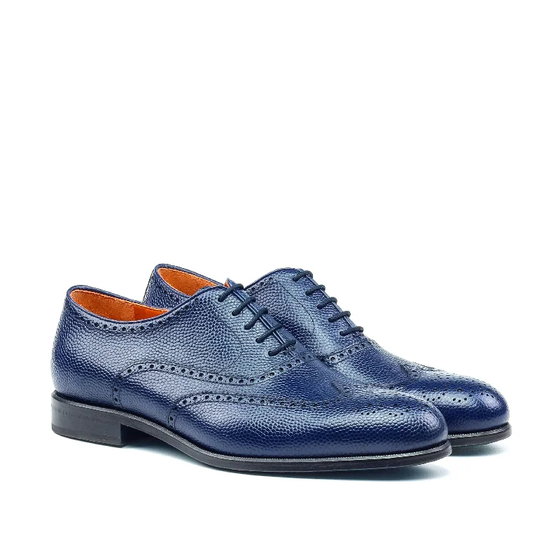 Outdoor Athletic Shoes Zurigo - Handcrafted Blue Wingtip  brogue Oxford (big sizes)
