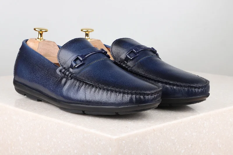 Comfortable Work Sneakers Drving Shoes-Blue