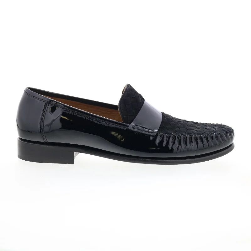 Best Winter Sneakers Robert Zur Monaco Penny Mens Black Leather Loafers & Slip Ons Penny Shoes