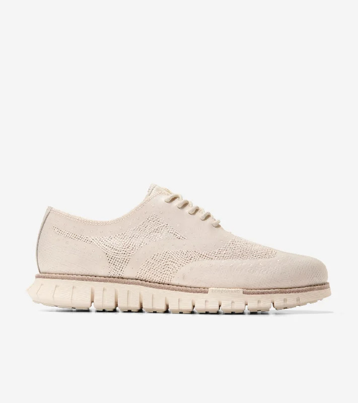 Comfortable Boots For Hiking Տղամարդու ZERØGRAND Remastered Embrostitch Wingtip Օքսֆորդ