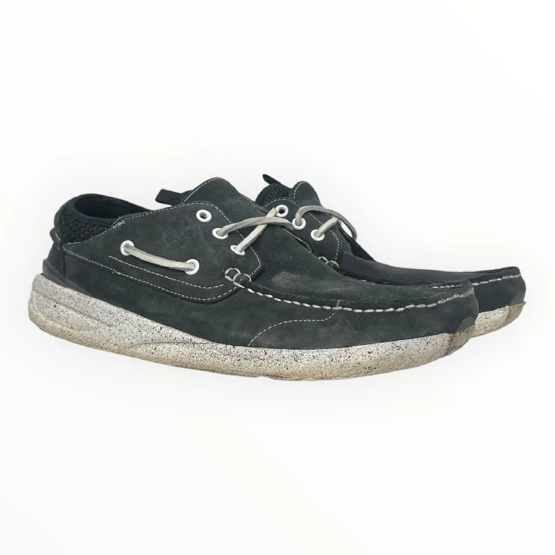 Stylish Platform Boots visvim/Deck Shoes/US 9.5/Suede/BLK/Hockney