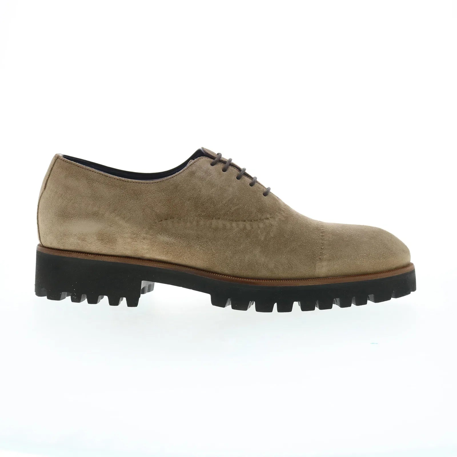 Trendy Walking Boots Di Bianco Scala Suede Mens Beige Suede Oxfords & Lace Ups Casual Shoes