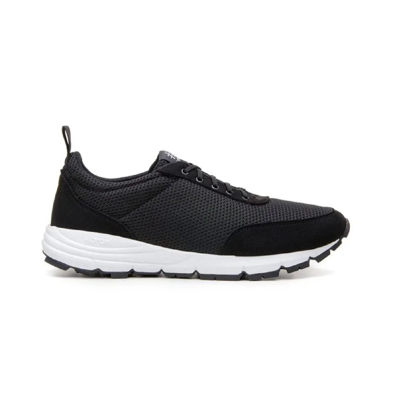 Best Hiking Boots For Winter 'Wave Trainer' vegan lace-up athletic sneaker by Ahimsa - black