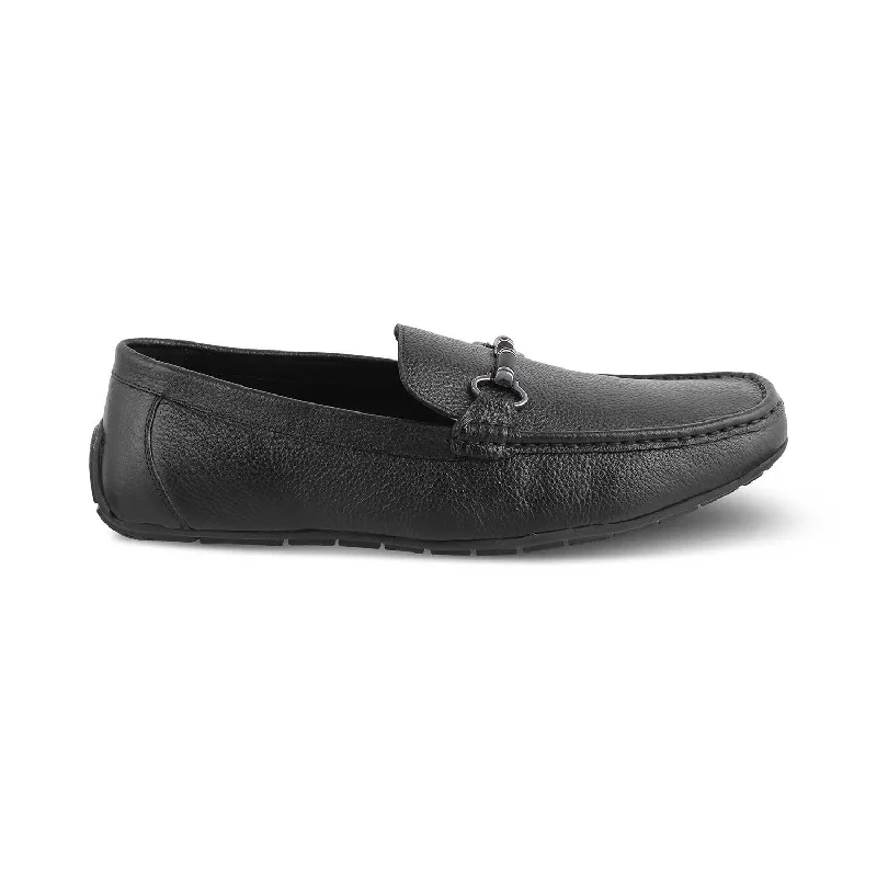 Durable Sports Sneakers The Robuk Black Men's Leather Driving Loafers Tresmode