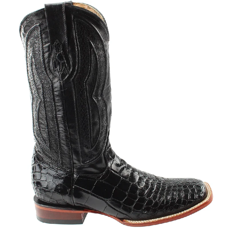Casual Winter Shoes American Alligator Square Toe Cowboy Boots
